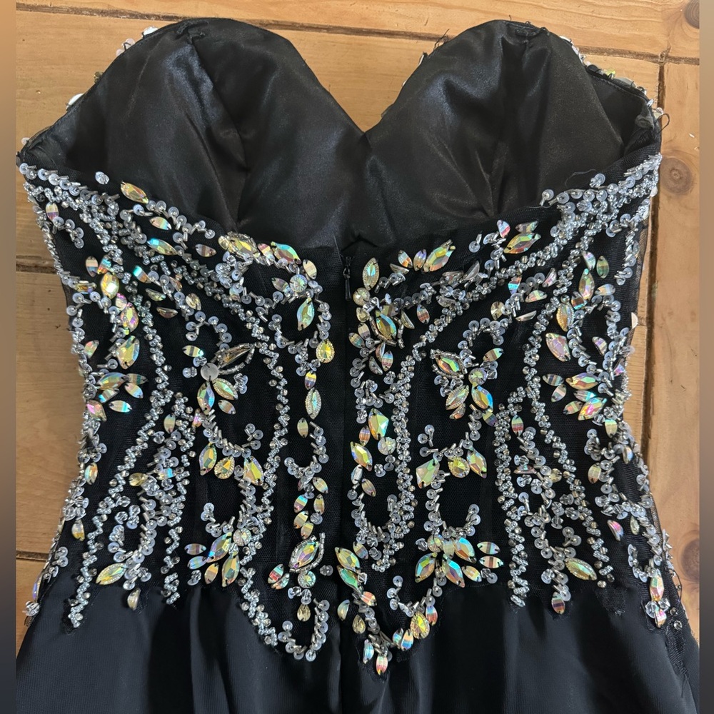 Formal black sequence maxi dress size 2